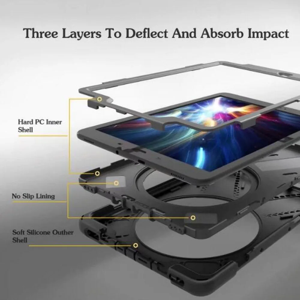 Для Samsung Galaxy Tab S3 9,7 T820 SM-T820 T825 чехол для планшета, детская безопасная сверхмощная Противоударная вращающаяся подставка защитный чехол