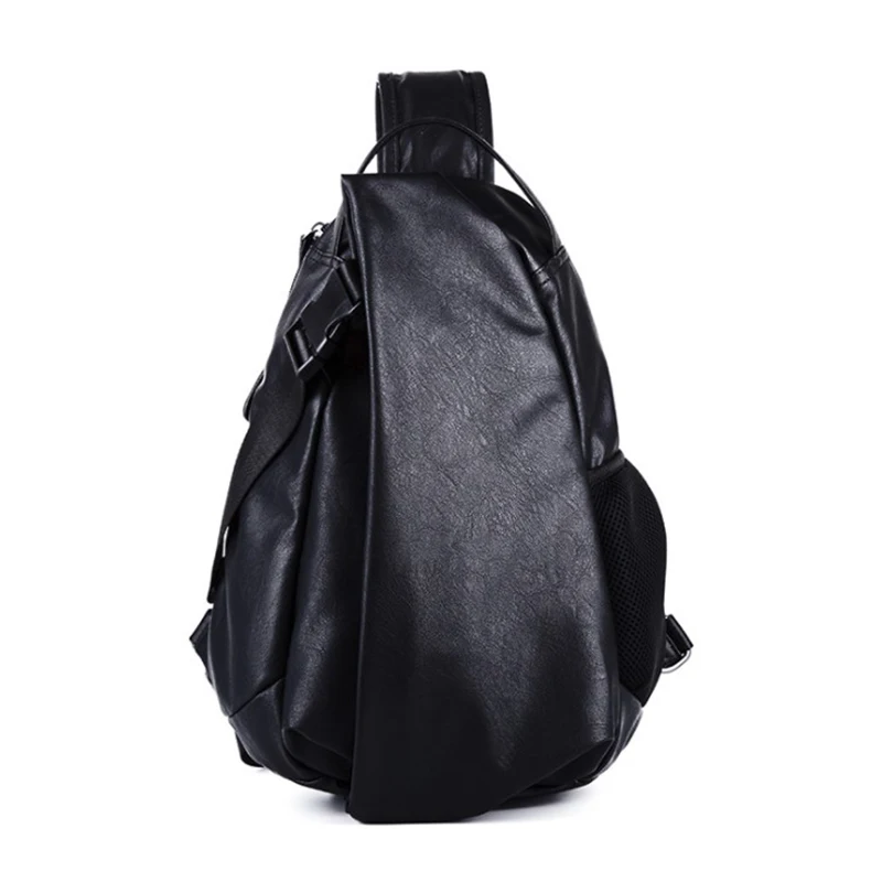 

Men PU Leather Shoulder Bag Men Black Handbag New Fashion School Bag High Quality Cross body Waterproof Men's Bag