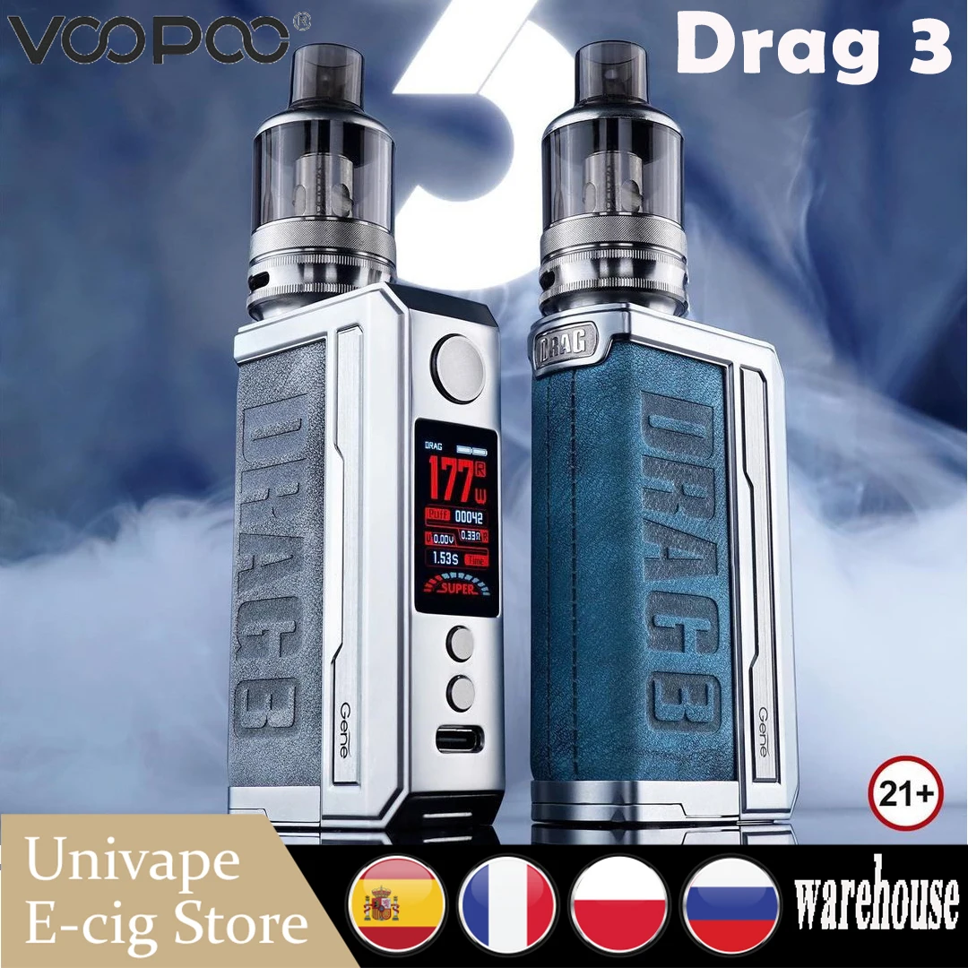 Оригинальный 177 Вт VOOPOO Перетащите 3 TC комплект с 5 мл TPP бак VS перетащите 2