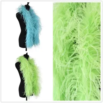 

Wisethers NEW Ostrich Feather Boa Diy Craft Feather Shawl Clothing Accessory Length 1.3 Meters Dyed for Stage Party Decorative