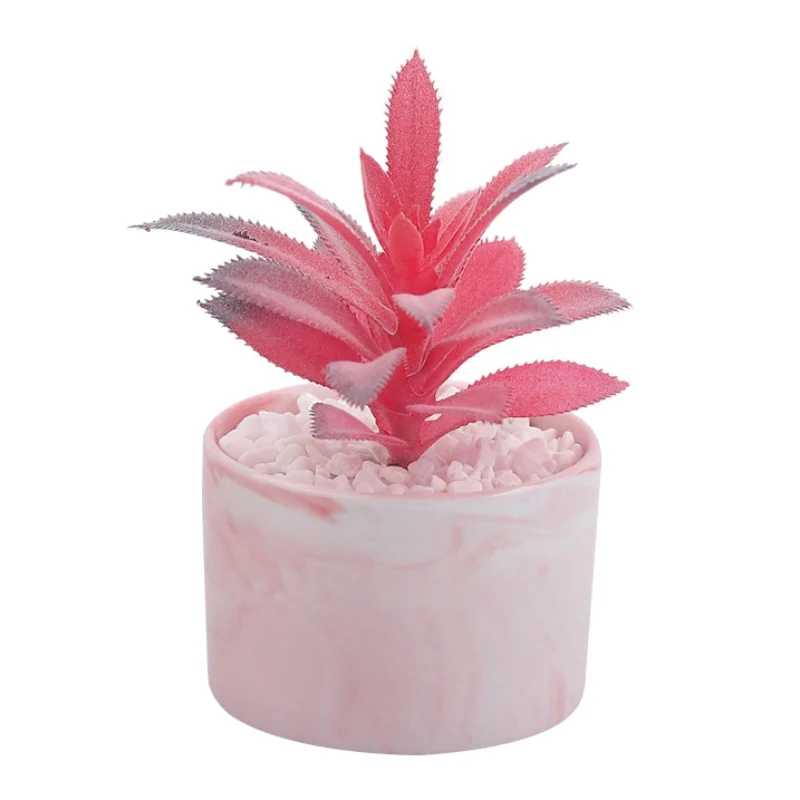 Simulation Fleshy Potted Ornaments Artificial Fake Green Plants Bonsai Home Desktop Living Room Decoration Artificial Plants Y - Цвет: A3