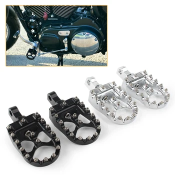 

2Pcs Wide Foot Peg Rest MX Style Footrest For Harley Dyna Sportster Iron 883 Fatboy Bobber CNC Aluminum Motorcycle Accessories