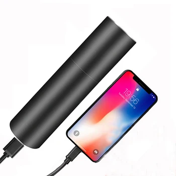 

Mini LED Flashlight Usb Rechargeable Flashligh Torch Power Bank 3 Mode Torch Telescopic Zoom Portable Suit for Night Lighting