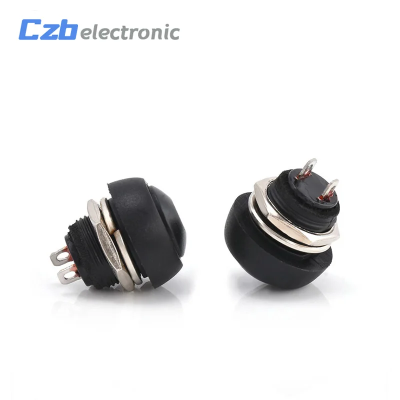 2Pcs 2Pin Switch Waterproof Momentary Push Button Switch Reset Non-locking 12mm 2Pcs 2Pin Switch Waterproof Momentary Push Button Switch Reset Non-locking 12mm