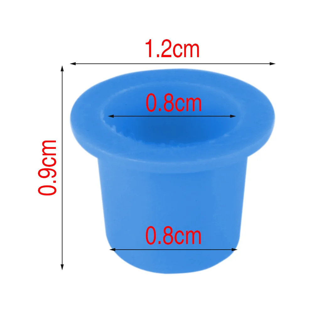 100 шт. маленькие пластиковые цветные чашки желтого и синего цвета, Перманентный макияж, чернила для тату, пигментные колпачки, аксессуары для татуировки, высокое качество