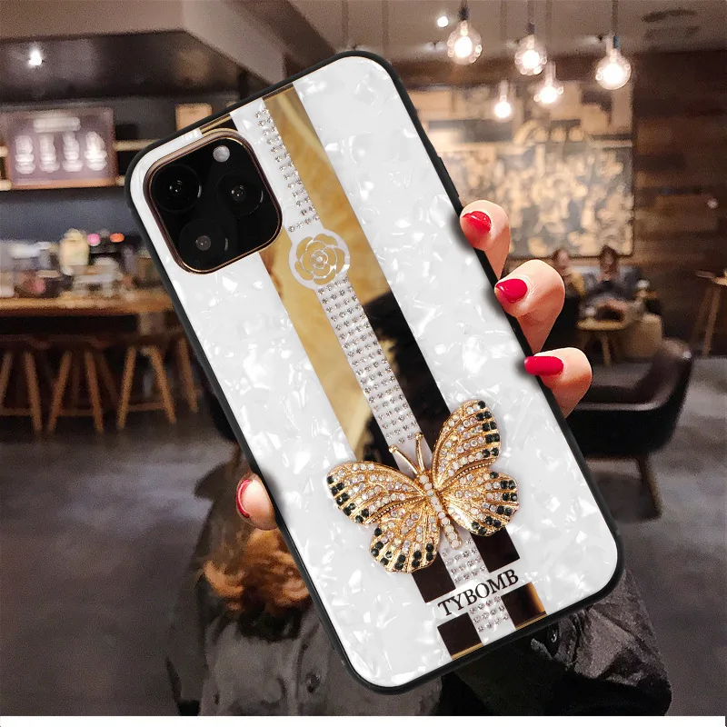 Супер покрытие из закаленного стекла чехол для iPhone 11 Pro Max XS XR 6 6S 7 8 Plus Coque узор чехол для iPhone 8 7 XS XR Тонкий чехол