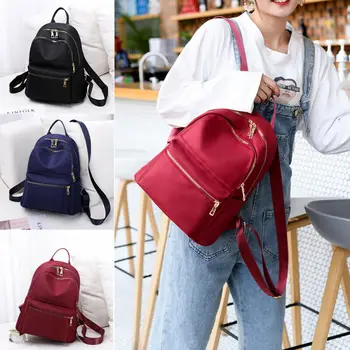 

2019 Brand New Style Fashion Women Oxford Cloth Backpack Anti-theft Casual Travel Backpack Schoolbag Outdoor Hot