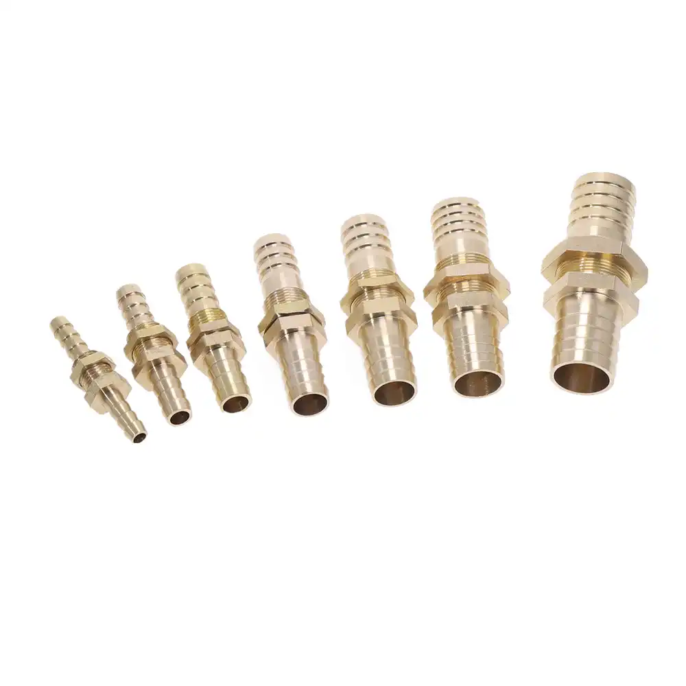 4mm 6mm 8mm 10mm 12mm 14mm 16mm 19mm 25mm Hose Barb Bulkhead Brass