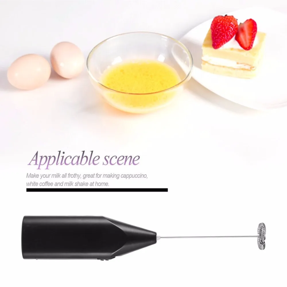 Electric Mini beating Egg Stainless Steel& ABS plastic Coffee Mixer Foam Kitchen Tool Coffee Milk Drink Mixer Stirrer Home Equ