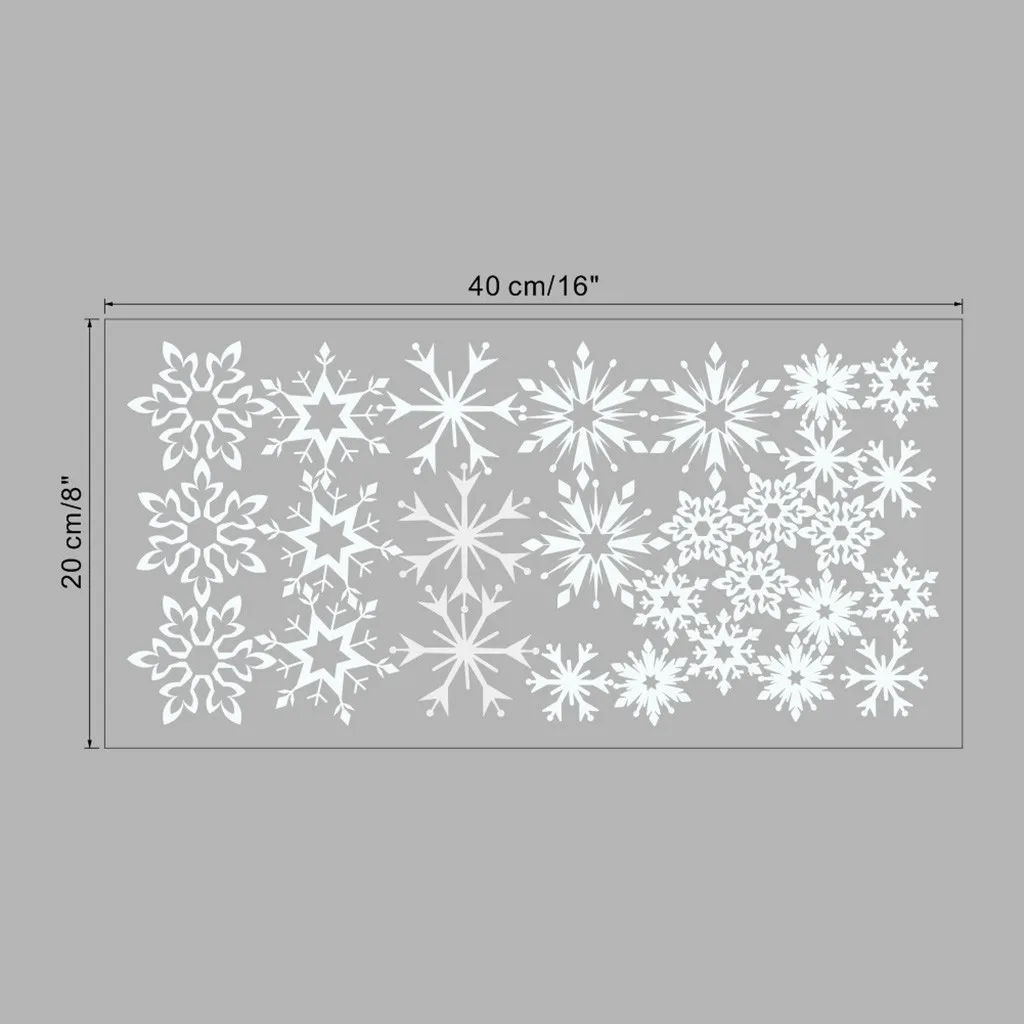 Рождественская Снежинка светящаяся Наклейка на окно зимние наклейки на стену для детей комната рождественские украшения для дома Новогодняя наклейка s