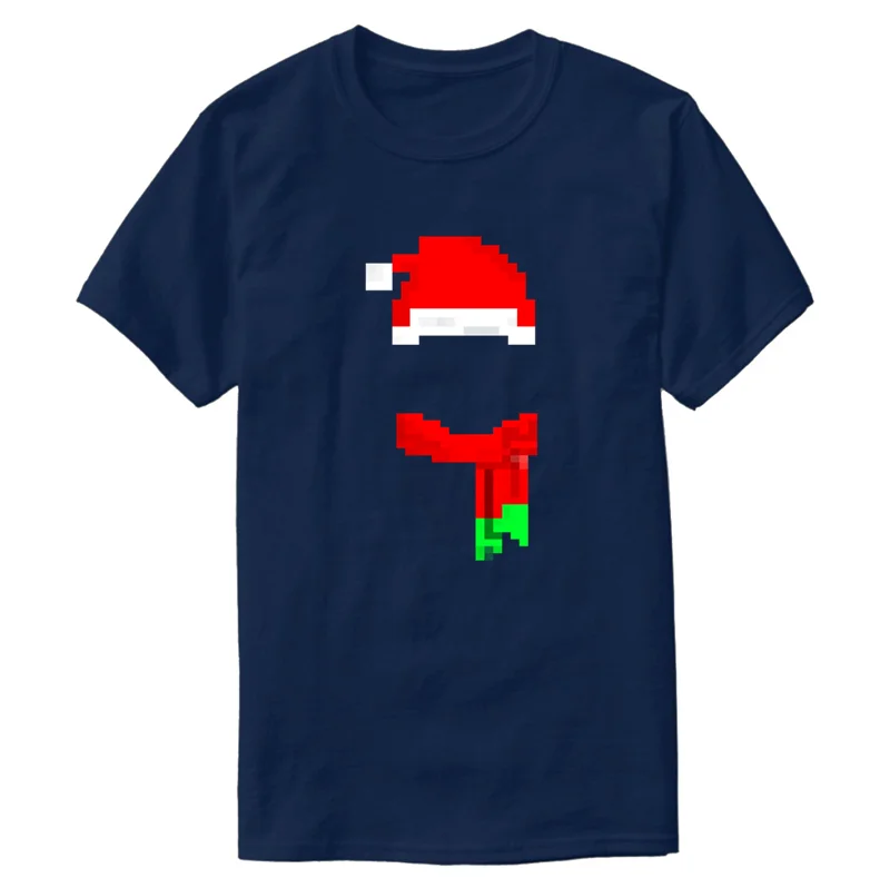 

New Novelty Comical Papa Noel Style Pixel Art T Shirt 2020 Fashion Tee Shirt Hipster Comics Hiphop Tops