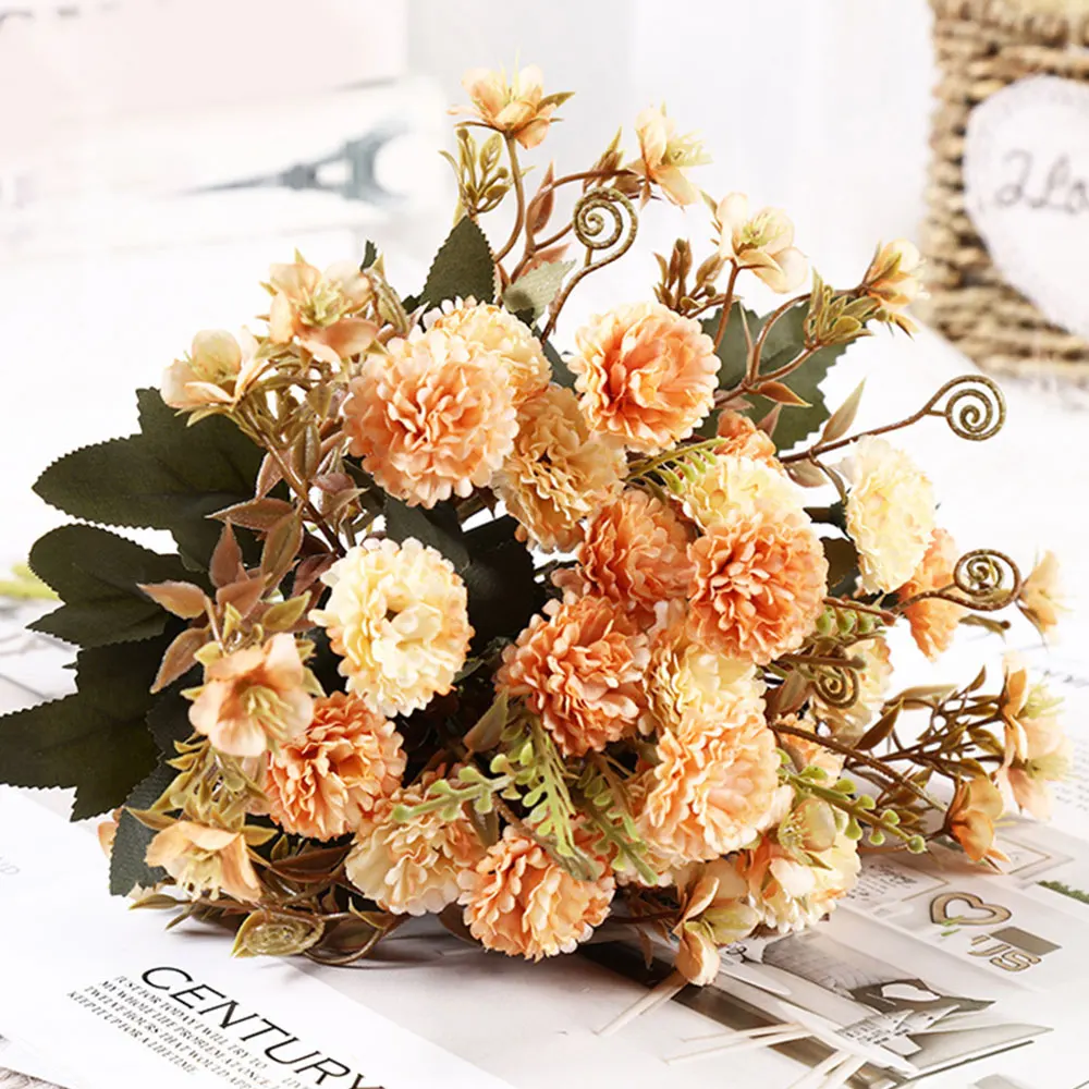 

1 Branch 11 Heads Artificial Flower Lilac Silk Bouquets Christmas Party Decoration DIY Fake Flowers Home Decor Supplies