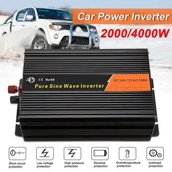 

2000-4000W Car Power Inverter Pure Sine Wave 24V 220V DC 24V To AC 220V Charger Converter Car Inverter Transformer Power Supply