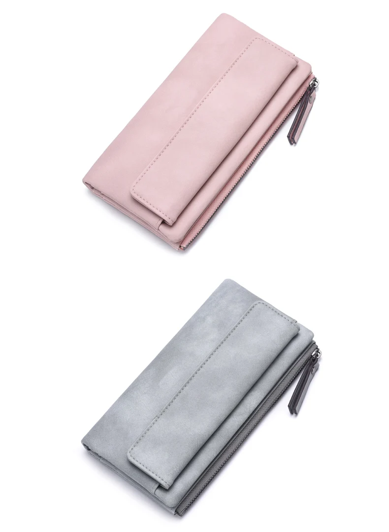 HIBERNI кожаный женский кошелек на молнии карты большой емкости мобильный телефон карманный Модный милый розовый кошелек держатель для кредитных карт