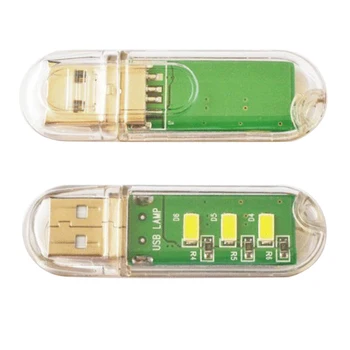 

USB LED Reading Book Lights Portable 3 LED 5v Power Dormitory Desk Mobile Power night light