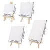 7*12cm Mini Canvas And Natural Wood Easel Set For Art Painting Drawing Craft Wedding Supply U1JA ► Photo 1/6