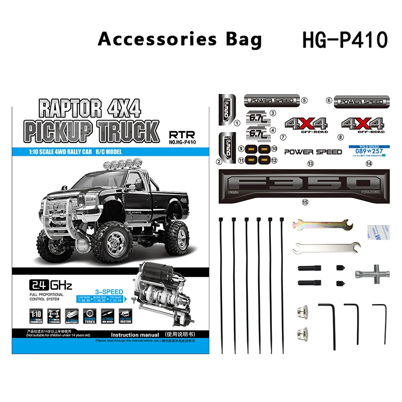 US $214.89 110 Rc Hg Pickup Truck P410 44 Rally Racing Crawler Car 24g Radio Motor Esc Th16939Smt1