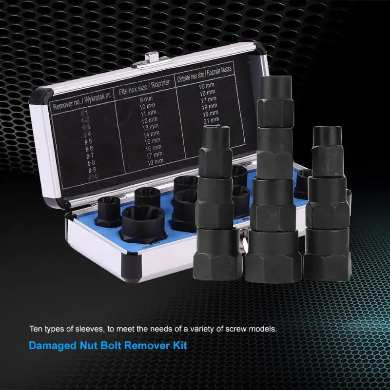Купить 10 шт. комплект для удаления поврежденных болтов Съемник шпилек ...