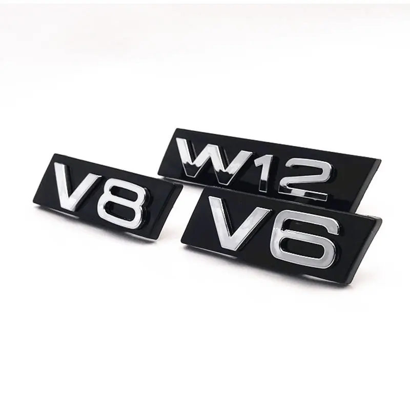 Для Audi A4 A3 A6 A7 A8 AA Q3 Автомобильная решетка V6 V8 W12 эмблема логотип наклейка бейдж |