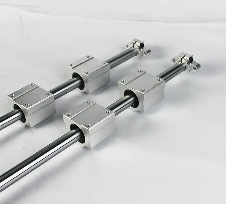 US $156.55 2pcs Round Linear Rail354050mm4pcs SCSUU Linear Bearing Housing 4pcs SHF Linear Rail Clamp