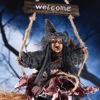 

Halloween Pendant Ghost Witch Flying Doll Pendant Festive Bar Restaurant Door Decoration Props