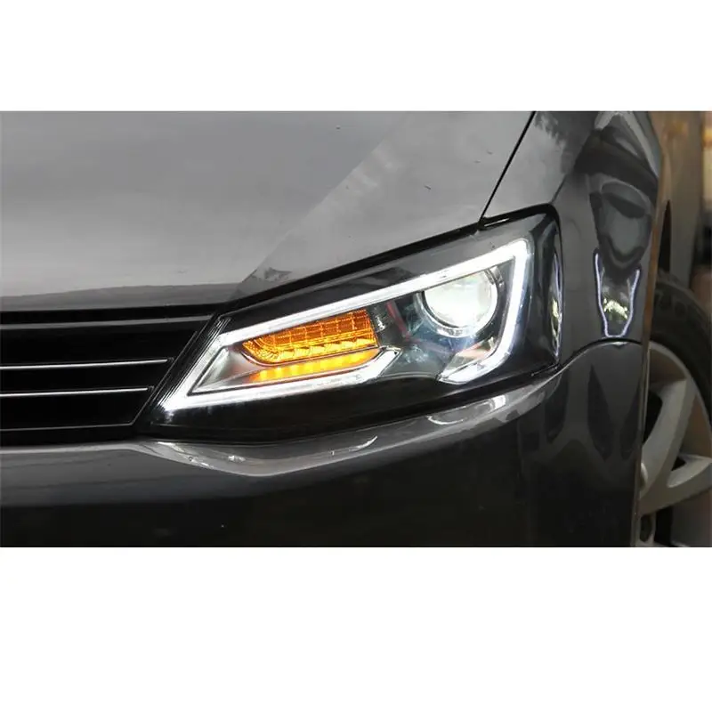 Cob Drl Assessoires Neblineros Para Авто наружные светодиодные фары автомобиля фары в сборе 12 13 14 15 16 17 18 для Volkswagen Sagitar