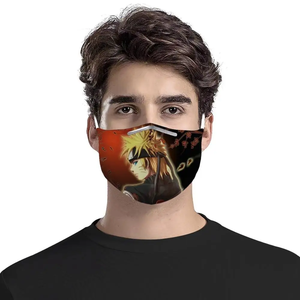 

JUNSRM Custom Pattern Anime naruto Reusable Mouth Face Cover Comfortable Anti-Dust Anti-saliva Anti Infection Windproof