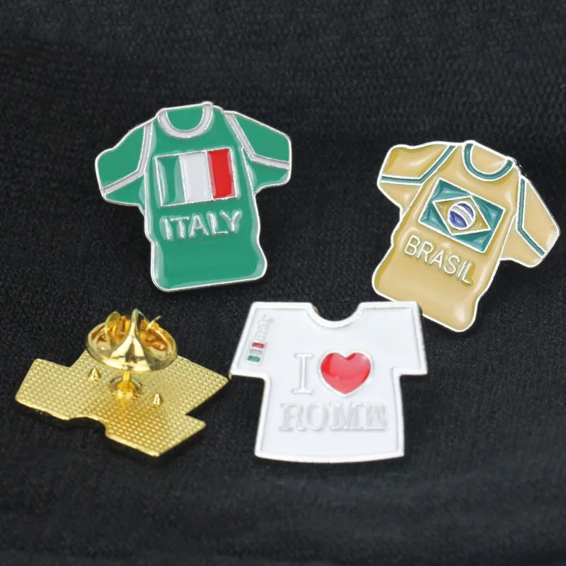 Итальянская испанская римская шероховатый флаг брошь и эмалированная булавка креативная мода футбольный Болельщик значок подарки