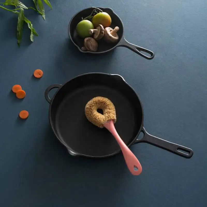 Длинная емкость с ручкой щетка Бытовая Кухня многофункциональная Чистящая щетка экологически Кокосовая посуда из волокна щетка ZA
