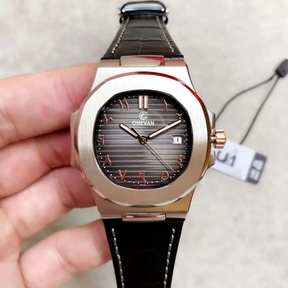 

Nautilus U1 Factory 41MM PP Coffee Dial Mens Watches 2813 Automatic Movement Transparent Case Back Outdoor Men Wristwatches