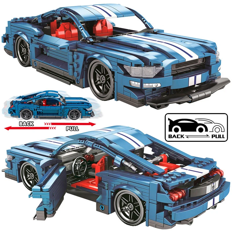 

Technic LegoINGlys City Diy Pull Back Mechanical F1 Racing Car Building Blocks technic Sport Car Bricks Toys For Children Boys