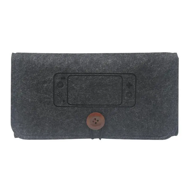Игровая консоль войлочная сумка для хранения Защитный Чехол ударопрочный поддержка 4 карт памяти сумка для переноски для Nintendo Switch Lite консоль - Цвет: Черный