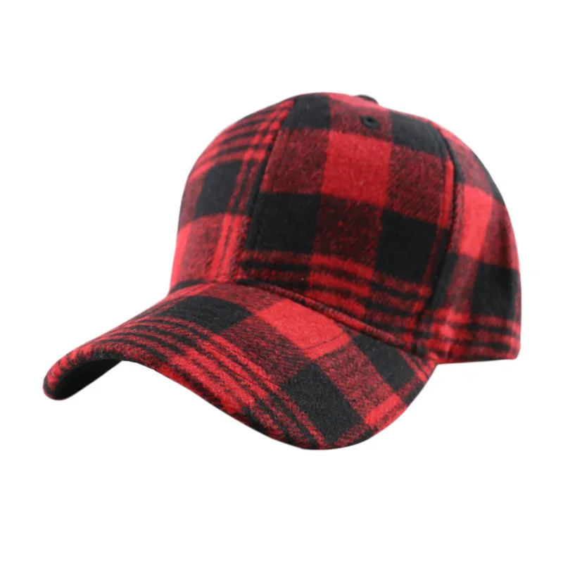 

2019 cross-border amazon qiu dong an adult joker black red baseball cap light body grid baseball hat
