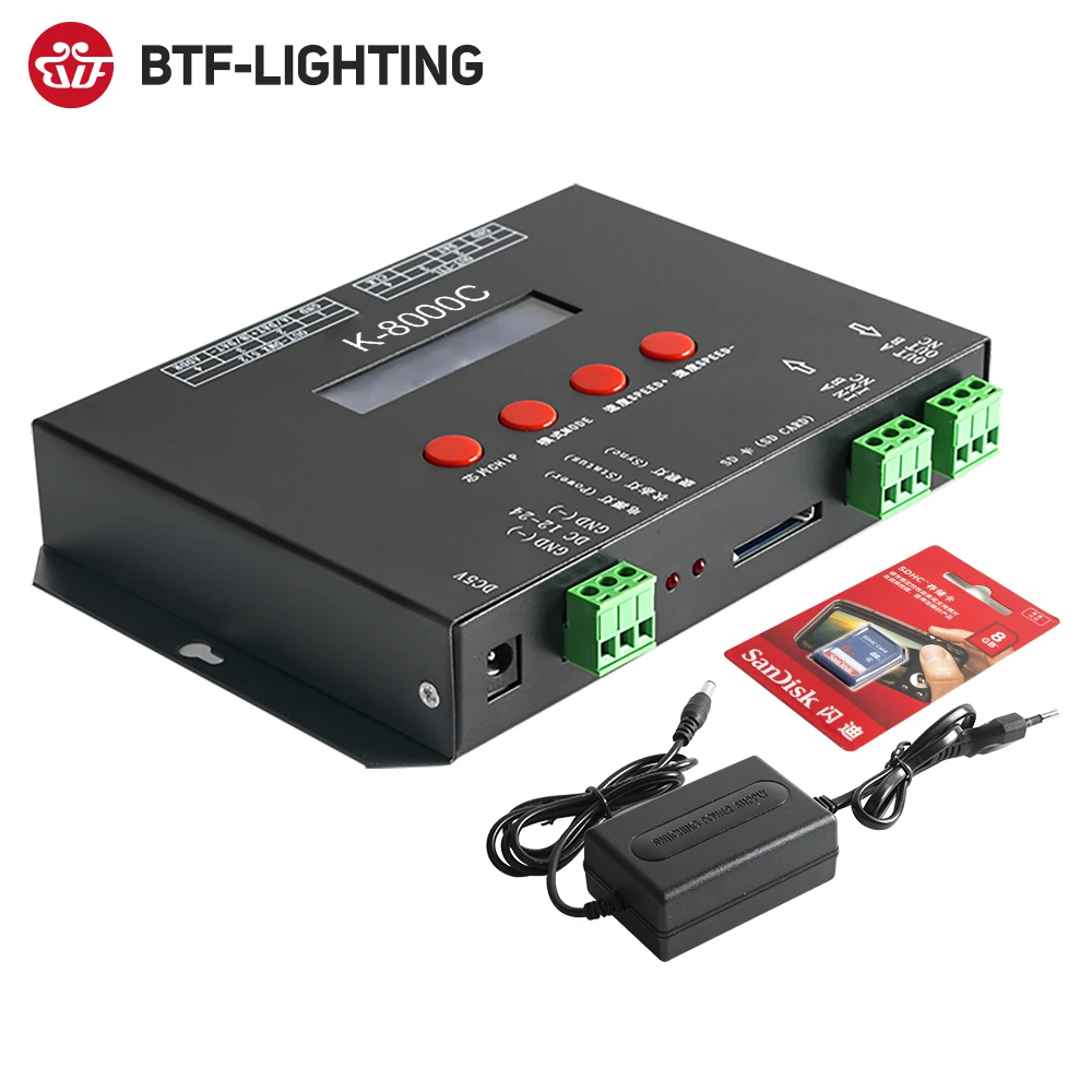 US $102.91 WS2812B WS2815 WS2811 Pixels Computer Program Controller K4000 K8000 T300K T500K SK6812 SK9822 WS2813 WS2801 Etc LED Light Strip