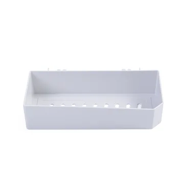 

Gray Plastic Wall Shelf No Marks Bathroom Organizer Storage Rack Shelf Simple Design Estanterias Pared Shelf Industrial EC50SN
