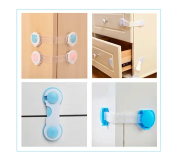 

Imebaby child safety refrigerator lock baby anti-pinch hand drawer door lock child protection multifunction lock 5pc