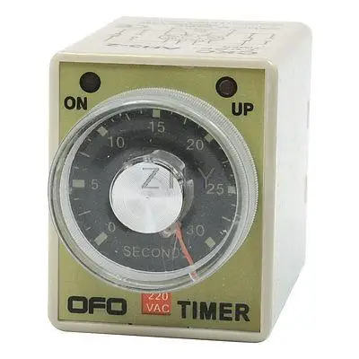 

AH3-2 AC 220V 8 Pin DPDT 30 Seconds Power on Delay Timer Time Relay