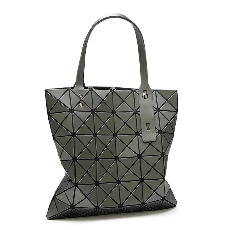

2019 New Style 6 Grid Matte Geometry Quilted Folding Bag Korean-style Fashion Shoulder Women's Handbag