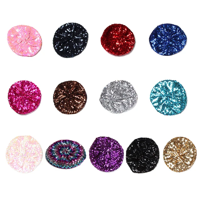  - Stretch Shining Sequins Berets Women Autumn Spring Summer Hats Mix Color Party Show Advertising Caps