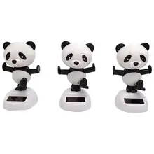 Украшение автомобиля качающаяся голова кукла авто аксессуары Солнечная энергия игрушка качающаяся панда автомобиль Интерьер детские игрушки подарок автомобиль-Стайлинг