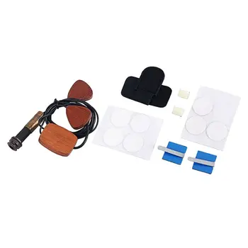 

1Set GMB633 Guitar Pickup Cherry Wood Piezo Contact Pickup with Endpin Buckle 270C