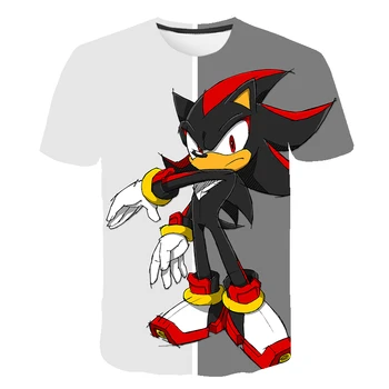 

Boys T Shirt kids clothes Girls Clothe Summer Short cute sonic the hedgehog t-shirt Cartoon Streetwear Teenager Children Tops