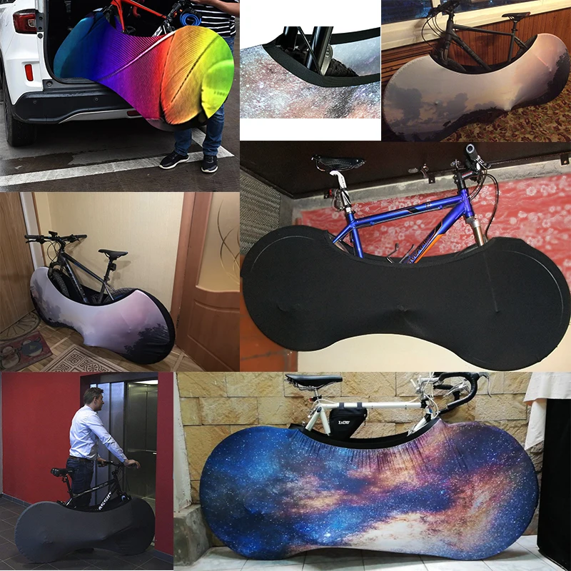 Indoor Portable Elastic Fabric Bicycle Dust Cover