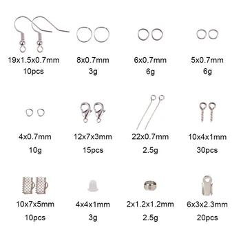 

Mixed Style Jewelry Findings Set Jewelry Making Tools Copper Wire Open Jump Rings Earring Hook Jewelry Making Supplies Kit