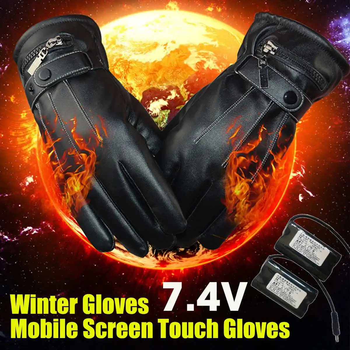 

Winter Gloves Rechargeable Heated Gloves Winter Warmer With Li-ion Battery Men Women Waterproof Warm Cycling Motorcycle Gloves
