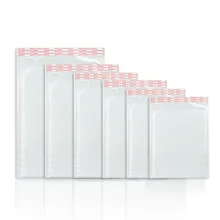 50 peças de especificações diferentes saco branco espuma envelope folha de espuma escritório embalagem envelope moistureproof vibração saco