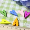 100pcs  15x25mm Wood Mixed Heart 2 Holes Buttons Embellishments For Cardmaking Scrapbooking DIY Crafts Sewing Accessories 3