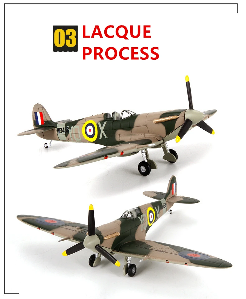 Terebo 1: 72 Spitfire Fighter модель Второй мировой войны модель самолета из сплава моделирование военные украшения коллекция подарок