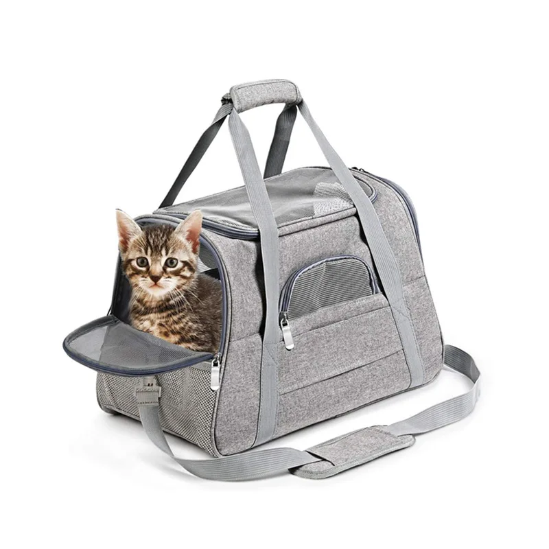 Extra Large Cat Carrier for 2 Cats, Portable Soft Sided Large Pet Carrier  for Tr