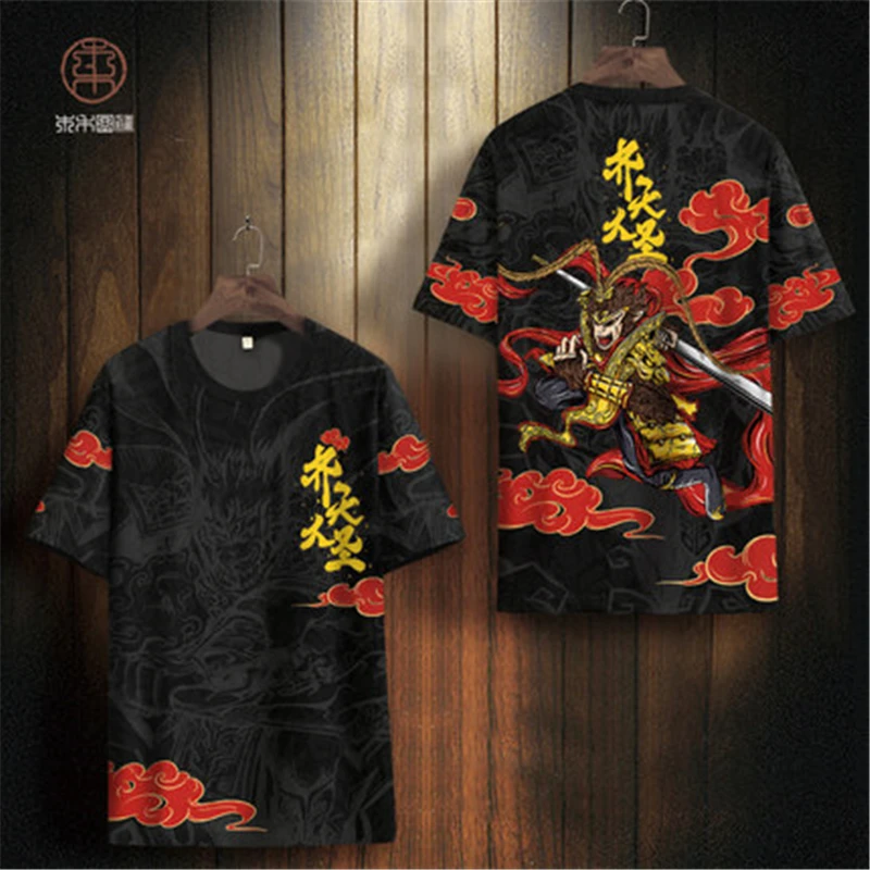 

Chinese element Monkey King 3d print fashion short sleeve t shirt Summer New quality soft comfortable boutique t shirt men S-6XL